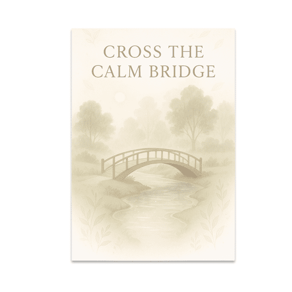 Serene Bridge Over Stream - Nature Lover - 13x19 Poster Print
