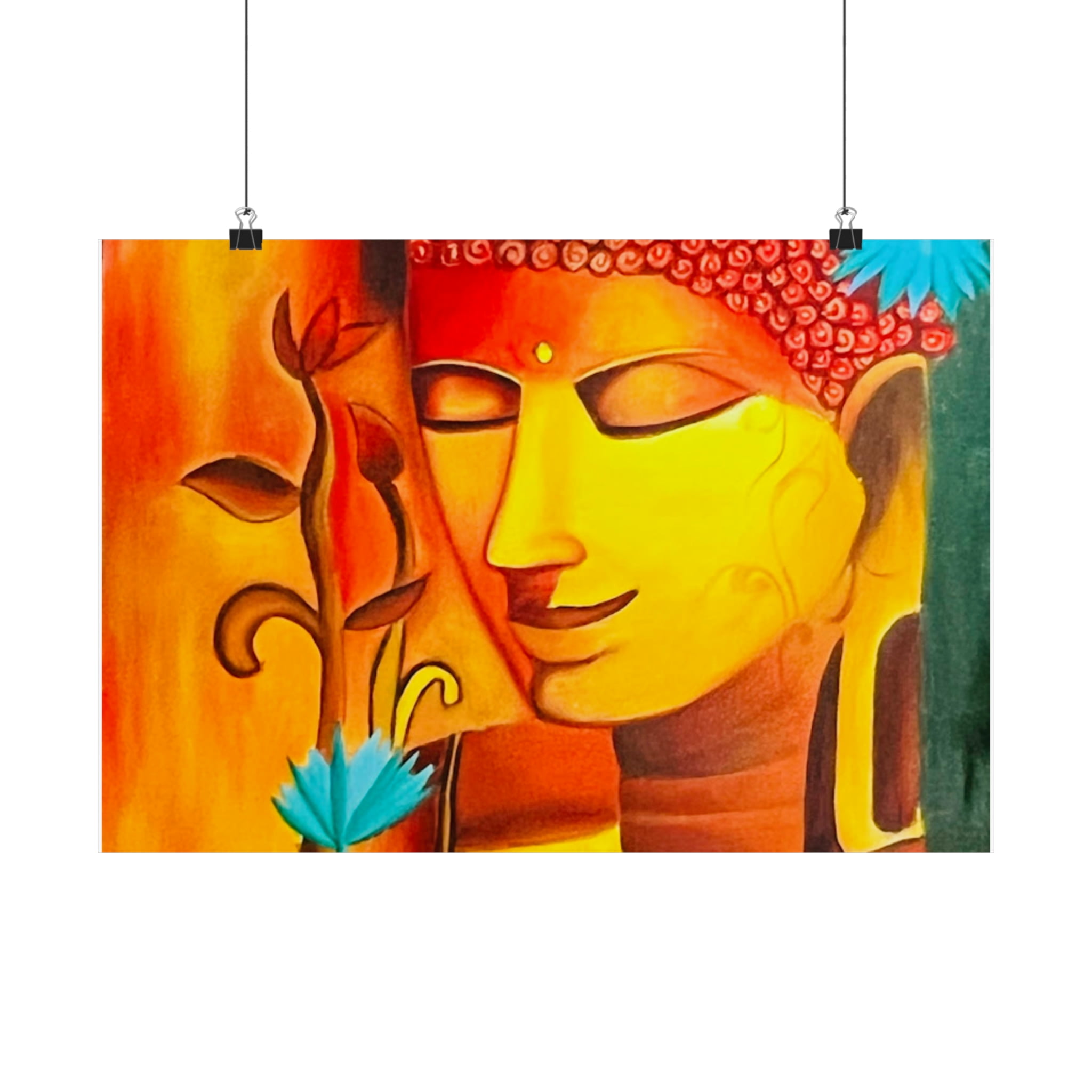 Serene Buddha Matte Poster Tranquil Art for Your Space