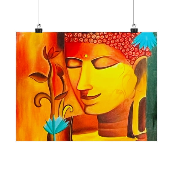 Serene Buddha Matte Poster – Tranquil Art for Your Space