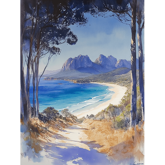 Serene Coastal Landscape Canvas Print/Wall Art Perfect for Living Room and Gallery Decor