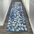 thumbnail image 1 of Serene Contemporary Botanical Navy 2'3" x 7'3" Area Rug, (2' x 7'), 1 of 7