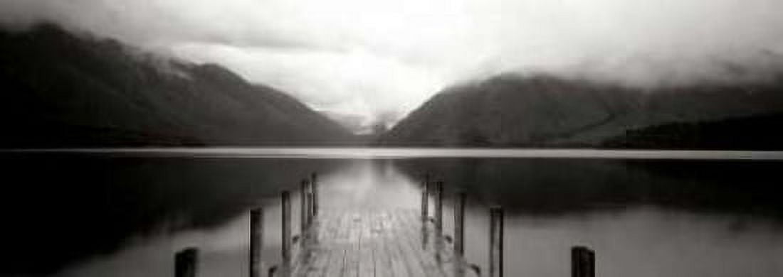 Serene Dock BW II Canvas Art - Bob Stefko (24 x 48)