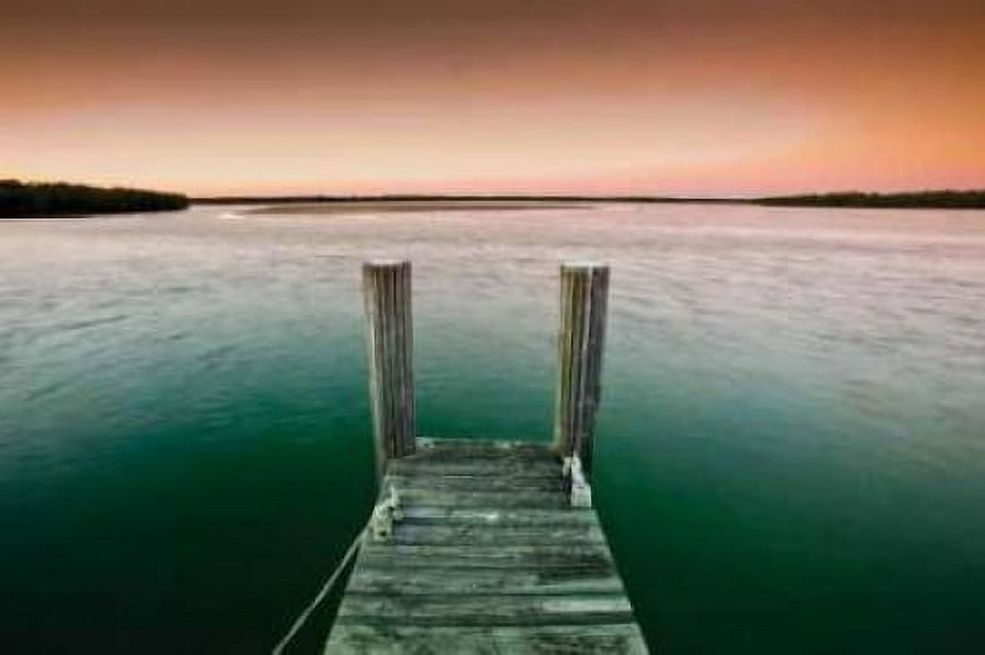 Serene Dock Sunrise IV Canvas Art - Bob Stefko (24 x 36)