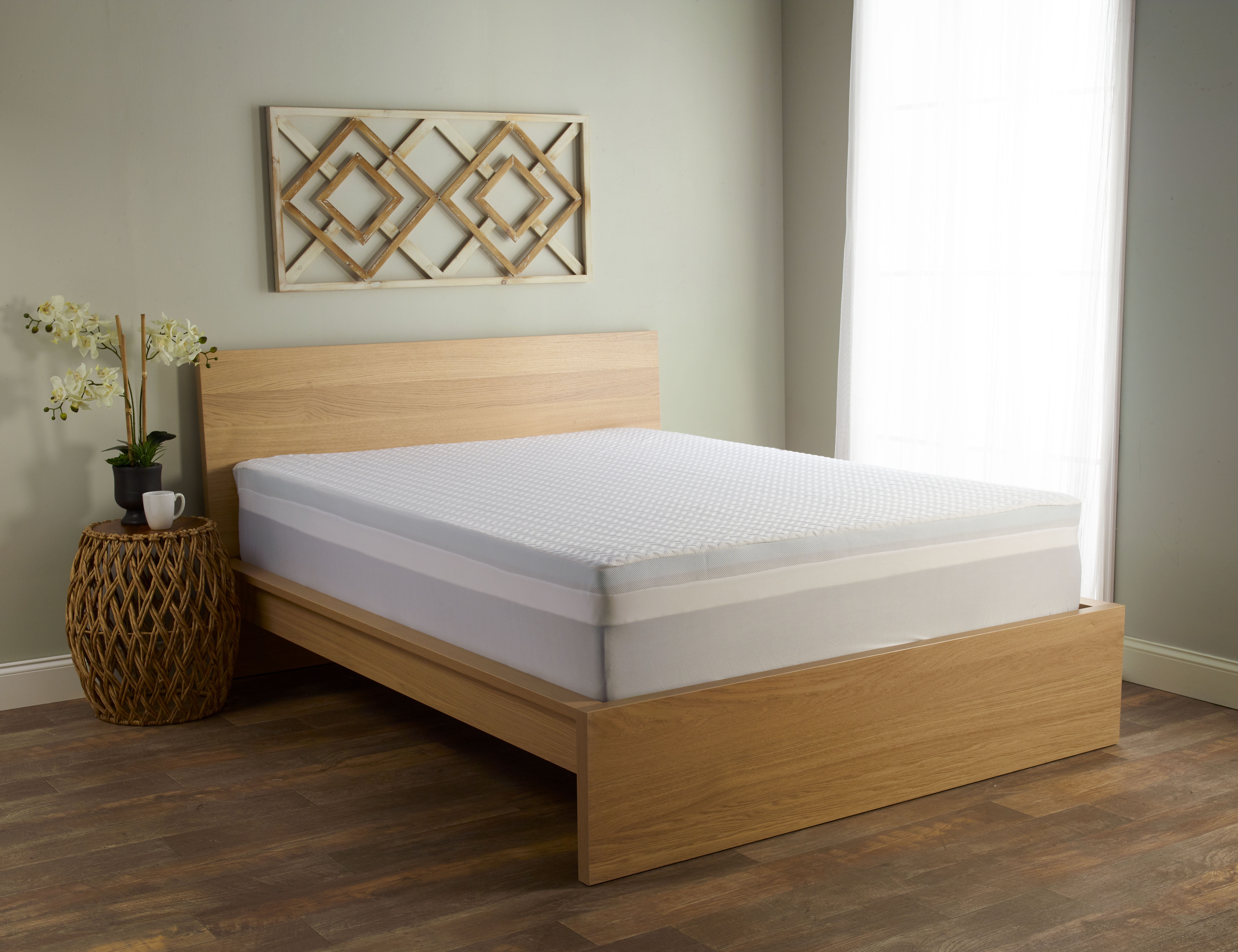 Twin Gray Visco Elastic Foam Plush Bedding Topper