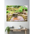 thumbnail image 1 of Serene Garden Patio With Stone Seating And Lush Greenery Poster Wall Art, Modern Wall Decor For Living Room Bedroom, 12x18 UNFRAMED, 1 of 3