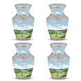 thumbnail image 1 of Serene Golf Course Panorama Petite Cremation Keepsake Urns - Miniature and Decorative for Human Ashes Funeral Urns For Human Ashes - Memorial Urns 3 Inch, Set Of 4, 1 of 5