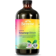 Serene Herbs - Soursop Bitters Liquid - Organic Herbal Guanabana Detox with Black Seed, Moringa & Ginger - Supports Digestive Wellness & Immune Function - 16 fl oz