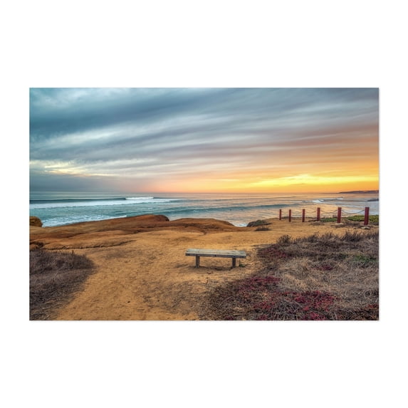 Serene Horizons- Sunset Cliffs - San Diego California Photography Unframed Wall Art Print 8 x 12 inches