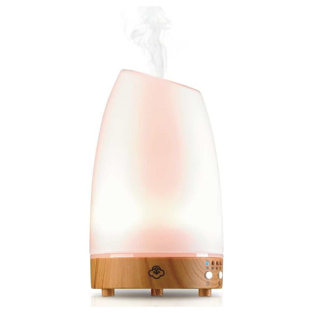 Serene House Ultrasonic Aroma Diffuser Astro White Glass Light Wood ...