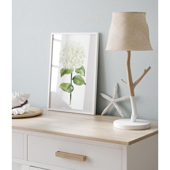 Serene Hydrangea Minimal Floral Wall Art Poster Unframed Paper Print