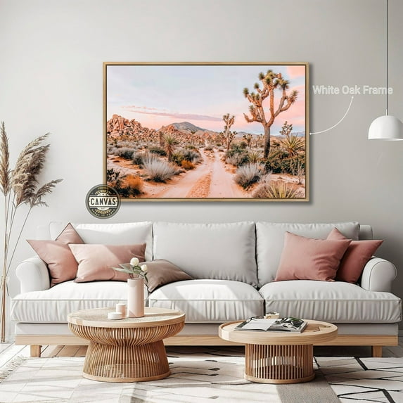 Serene Joshua Tree Wall Art Desert Landscape Photography Poster Calming Nature Wall Decor Fine California Scenery Ready To Hang, Unframed Canvas Size 16x24