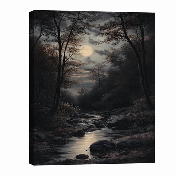 Serene Landscape Canvas Wall Art for Living Room Bedroom Office - Mountain Lake Forest Nature Scenery Print, Tranquil Wall Decor, Waterproof Framed Canvas, Ready to Hang