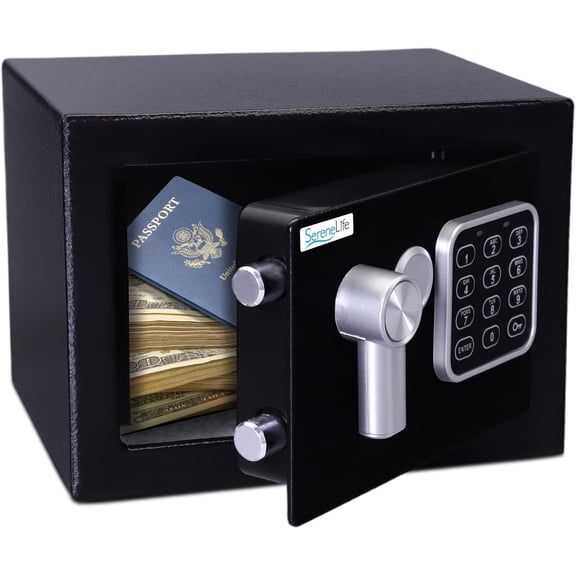 Serene Life Compact Electronic Safe with Mechanical Override, SLSFE12