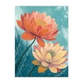 thumbnail image 1 of Serene Lotus Blooms - Illustration Floral Flowers Botanical Watercolor Garden Nature Unframed Wall Art Print 24 x 30 inches, 1 of 4