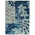 thumbnail image 1 of Serene Modern Botanical Navy/Light Blue 5'3" x 7'3" Area Rug, (5' x 7'), 1 of 6
