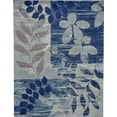 thumbnail image 1 of Serene Modern Botanical Navy/Light Blue 8' x 10' Area Rug, (8' x 10'), 1 of 6