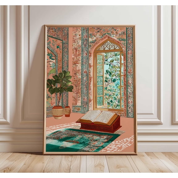 Serene Mosque Interior Poster Unframed Paper Print