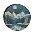 thumbnail image 1 of A Serene Mountain Landscape Under The Moonlight Camping Spare Tire Cover Woodland Adventure Camping Wheel Protectors Tyre Covers Weatherproof Wheel Covers for Trailer SUV Truck 13 Inch, 1 of 8
