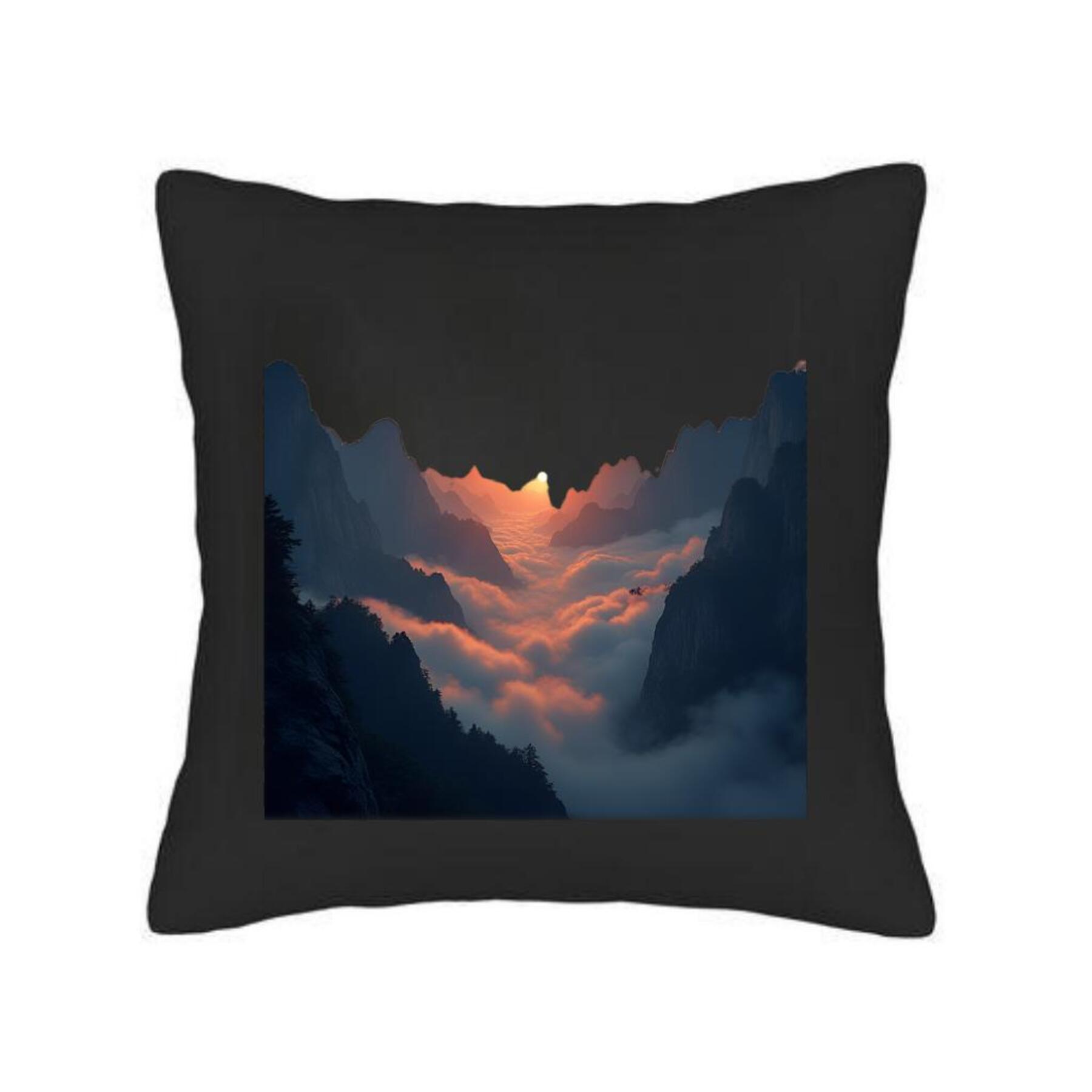 Dramatic Pillows Serene Mountain Landscape Throw Pillow Covers 18x18 Set of 2 - Dramatic ...