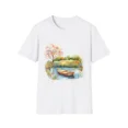 thumbnail image 1 of Serene Nature Artistic Meadow Flower Print EcoFriendly Unisex T-Shirt, up to size 5XL, 1 of 2