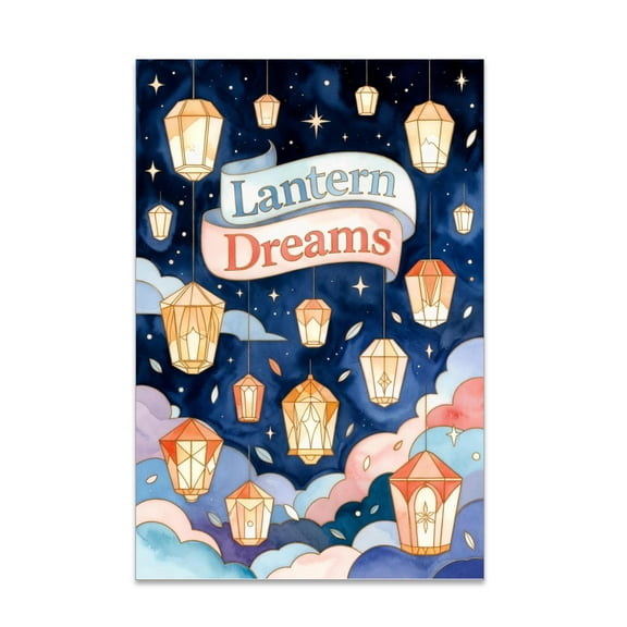 Serene Night Sky Art Poster - Calming Home Decor - 13x19 Poster Print