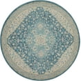 thumbnail image 1 of Serene Persian Medallion Ivory/Turquoise 5'3" x ROUND Area Rug, (5' Round), 1 of 7