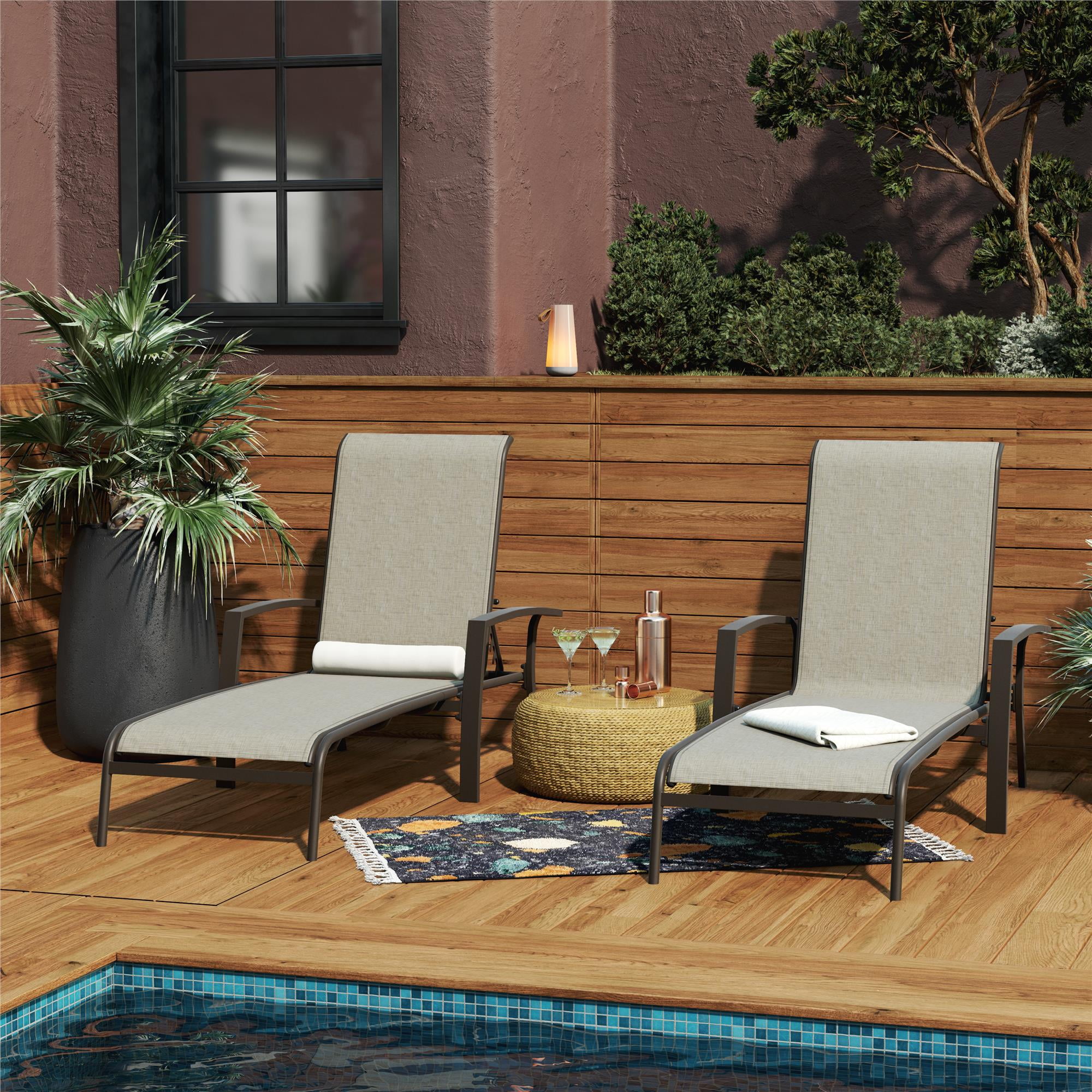 Serene Ridge Aluminum Chaise Lounge 2pk