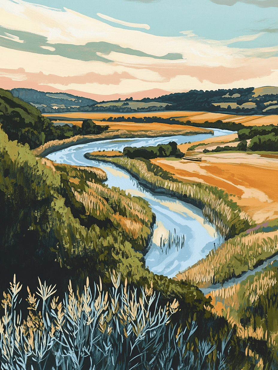Impression sur toile de la Vallée de la Wye par Graham & Brown