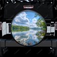 Serene River Landscape Polyester Universal Spare Wheel Tire Cover