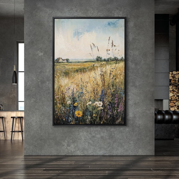 Serene Rural Landscape Print, Elegant Country Charm Wall Art, Scene, Living Room Decor, Housewarming Gift Poster Decor, Size 8x12 UNFFRAMED F03.1.8l2731