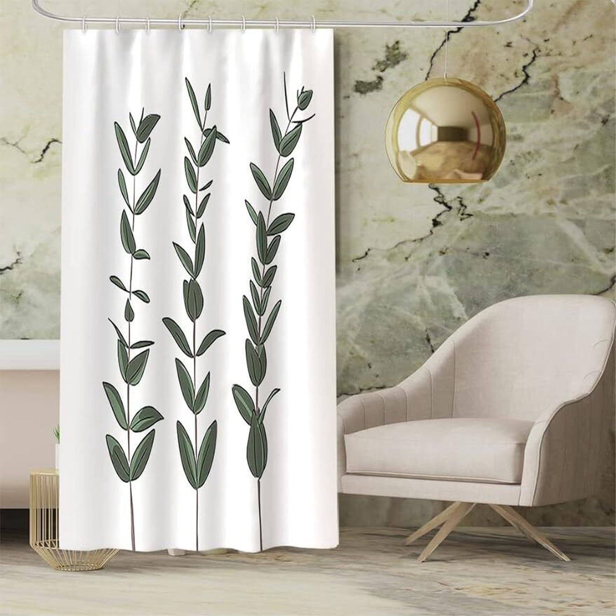 Serene Sanctuary: Botanical Bliss Shower Curtain for a Calming Bath ...