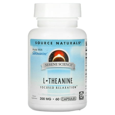 Serene Science, L-Theanine, 200 mg, 60 Capsules, Source Naturals