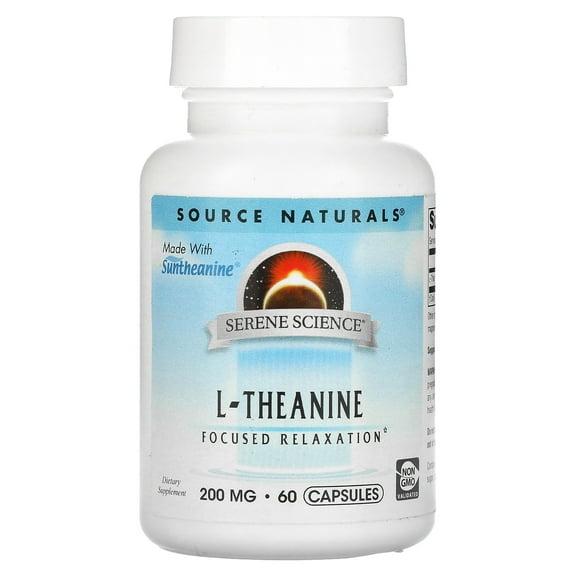 Serene Science, L-Theanine, 200 mg, 60 Capsules, Source Naturals