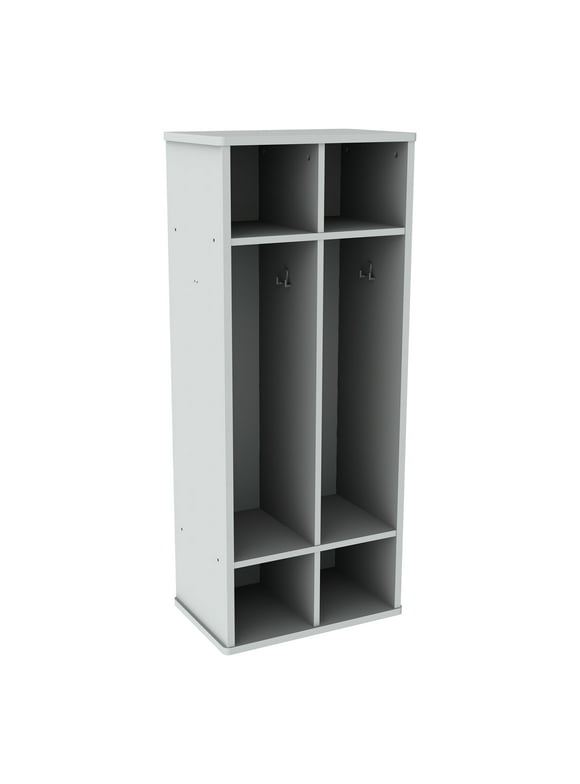 Serene Series Two-Section Coat Locker and Cubby Storage for Daycare, Preschool, Kindergarten, Home
