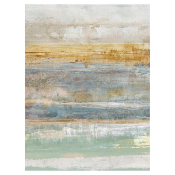 Serene Shades Striped Abstract by Willowbrook Art Print