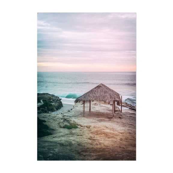 Serene Shores Escape - San Diego California Photography Beach Ocean Coast Seascape Sunset Minimalist Tropical Unframed Wall Art Print 20 x 28 inches