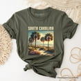 thumbnail image 1 of Serene South Carolina State Palmetto Beach Scene T-Shirt, Coastal Tee and Tropical Keepsake Souvenir, 1 of 10