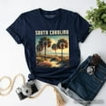 thumbnail image 1 of Serene South Carolina State Palmetto Beach Scene T-Shirt, Coastal Tee and Tropical Keepsake Souvenir, 1 of 10