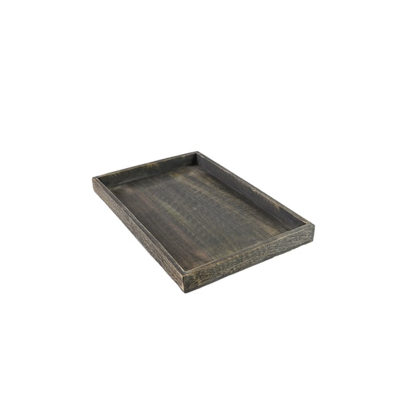 Serene Spaces Living 18" Dark Wood Rectangle Serving Tray