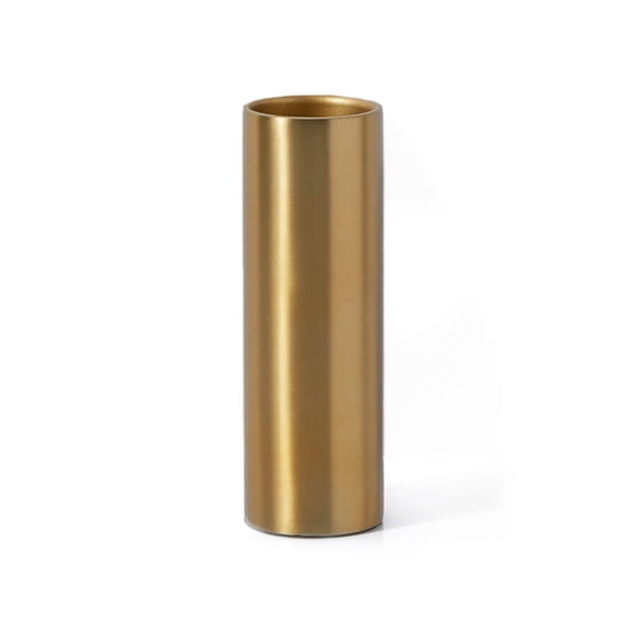 Serene Spaces Living 6" Matte Gold Floral Cylinder Vase - Flower Vases for Centerpieces at Weddings, Party Tables, Dining or Coffee Table, Thanksgiving, Fall Decor, Single
