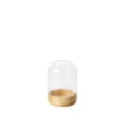 thumbnail image 1 of Serene Spaces Living 7" Glass Candle Holder Hurricane with Wood Base - Decorative Accent for Wedding, Party, Event, Home Decor, Small, Single, 1 of 6
