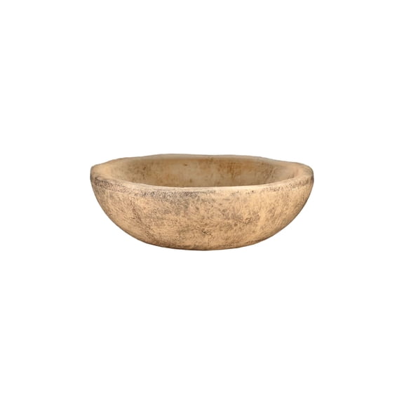 Serene Spaces Living 7 Inch Shallow Rustic Stone-Textured Ceramic Decorative Bowl