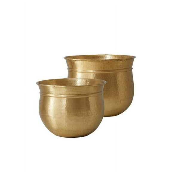 Serene Spaces Living Antique Brass Hammered Bowl, Sold as KIT-1 S, 1 M