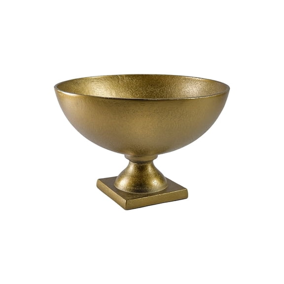 Serene Spaces Living Antique Brass Pedestal Bowl, 10" Diameter & 6.75" Tall