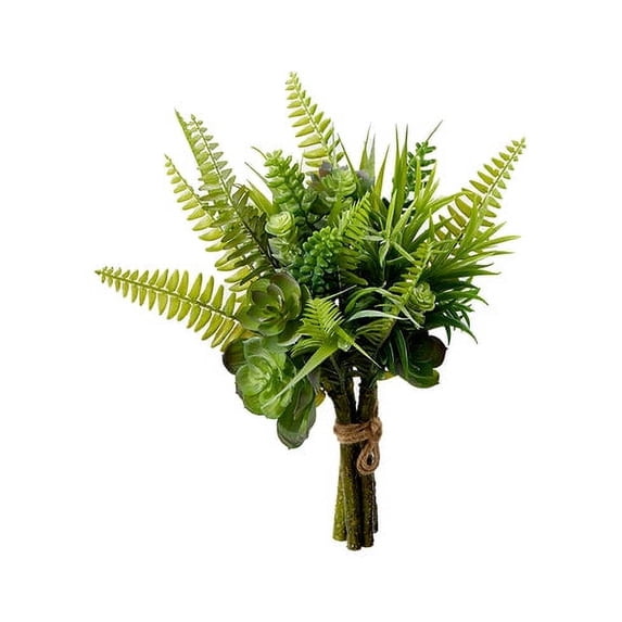 Serene Spaces Living Artificial Succulent Bouquet, 10" Diameter & 12" Tall