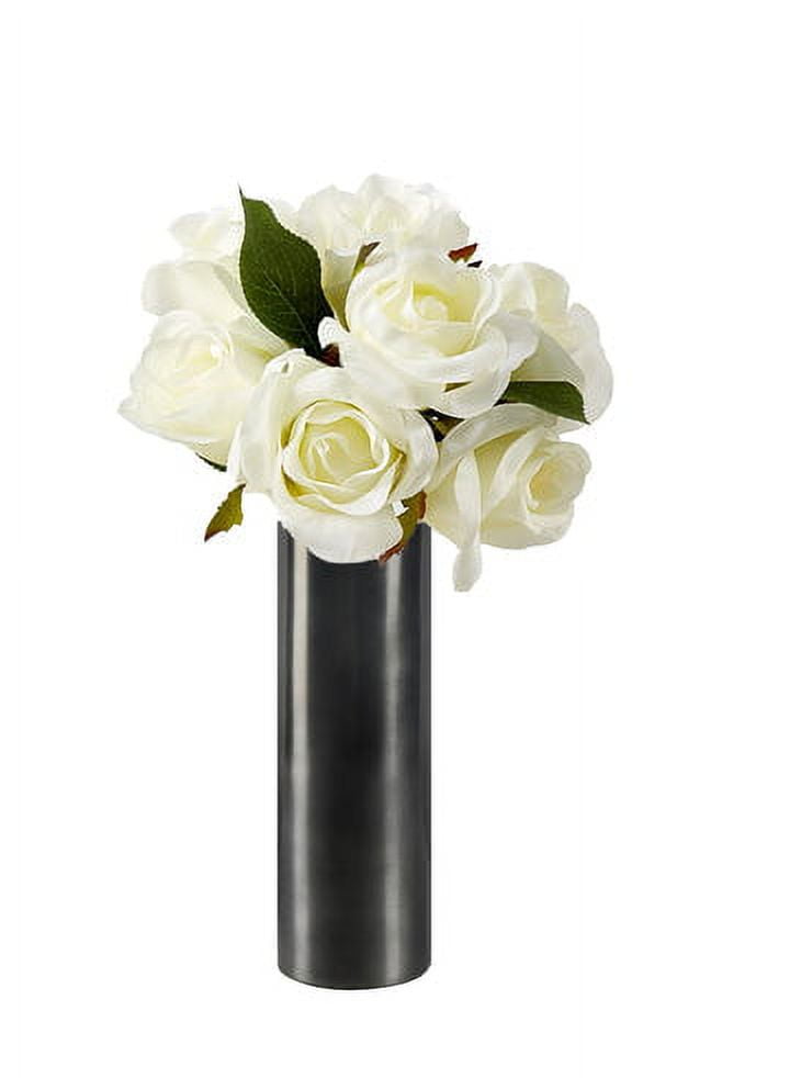 Serene Spaces Living DIY Vase Kit: Contains White Rose Bouquet & Vase
