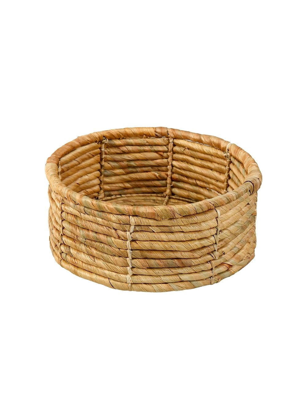 Serene Spaces Living Eco-Friendly Water Hyacinth Decorative Basket, Brown, Single