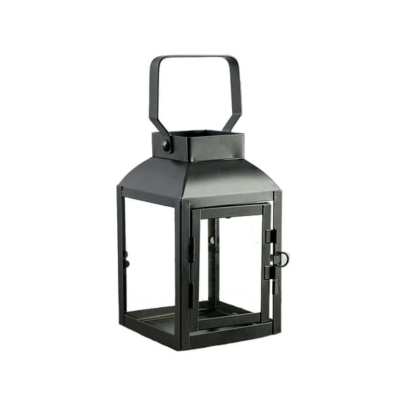 Serene Spaces Living Farmhouse Steel Lantern, 3.5" Square & 8.4" Tall