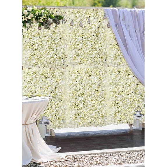 Serene Spaces Living Ivory Silk Hydrangea Wall Panel, 27"L X 18"W X 2.75"H