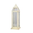 thumbnail image 1 of Serene Spaces Living Large Antique White Metal Lantern, 8"Square & 24" Tall, 1 of 6